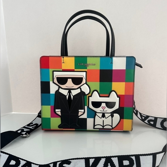 $12 DRAWING BUYERS APPRECIATION !! 🔹️ RARE 🔹️ ✨️🌈karl lagerfeld satchel ✨🌈 - Picture 5 of 6